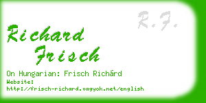 richard frisch business card