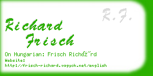richard frisch business card